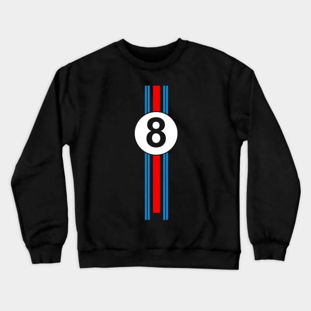 racing stripes Crewneck Sweatshirt by retroracing